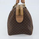 CELINE Macadam Canvas Hand Bag PVC Leather Brown Gold Auth bs33973-5