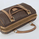 CELINE Macadam Canvas Hand Bag PVC Leather Brown Gold Auth bs33973-6