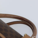 CELINE Macadam Canvas Hand Bag PVC Leather Brown Gold Auth bs33973-8