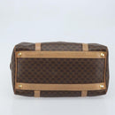 CELINE Macadam Canvas Hand Bag PVC Leather Brown Gold Auth bs33973-9