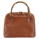 GUCCI Bambus Handtasche Leder Braun Gold 000 2058 0290 Auth bs33974-2