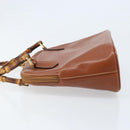 GUCCI Bambus Handtasche Leder Braun Gold 000 2058 0290 Auth bs33974-5