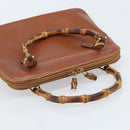 GUCCI Bambus Handtasche Leder Braun Gold 000 2058 0290 Auth bs33974-6