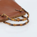 GUCCI Bambus Handtasche Leder Braun Gold 000 2058 0290 Auth bs33974-7