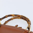 GUCCI Bambus Handtasche Leder Braun Gold 000 2058 0290 Auth bs33974-8