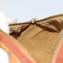 MCM Vicetos Logogram Hand Bag PVC Leather Brown Gold Auth bs33975-19
