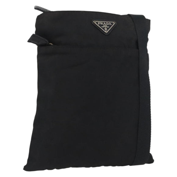 PRADA Shoulder Bag Nylon Black Auth bs33979