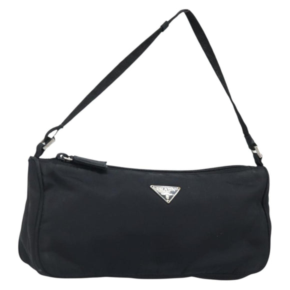 PRADA Accessoire-Etui Nylon Schwarz Silber Auth bs33980