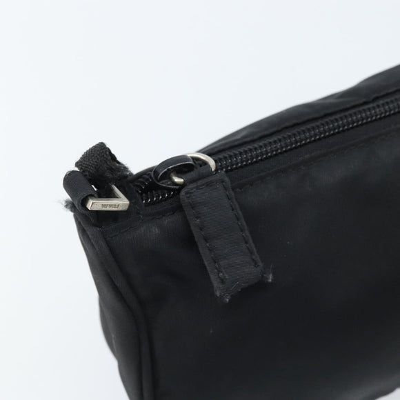 PRADA Accessoire-Etui Nylon Schwarz Silber Auth bs33980