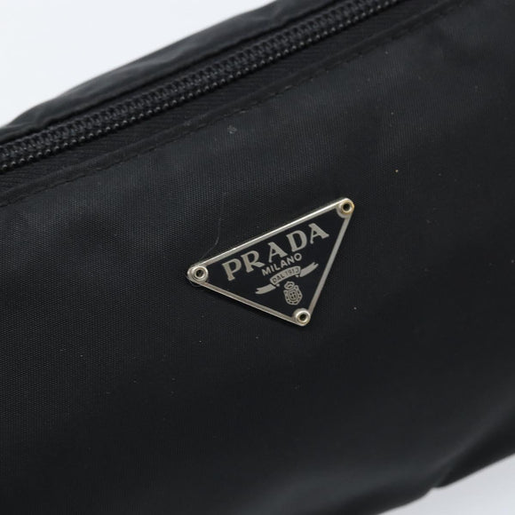 PRADA Accessoire-Etui Nylon Schwarz Silber Auth bs33980