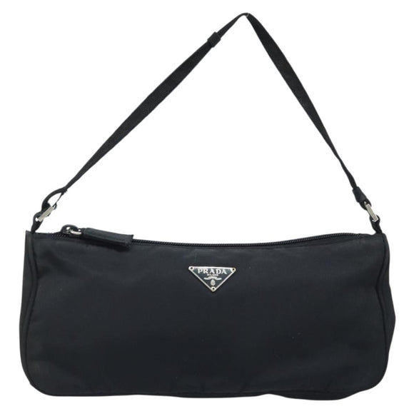 PRADA Accessoire-Etui Nylon Schwarz Silber Auth bs33980