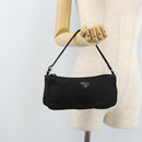 PRADA Accessoire-Etui Nylon Schwarz Silber Auth bs33980-22