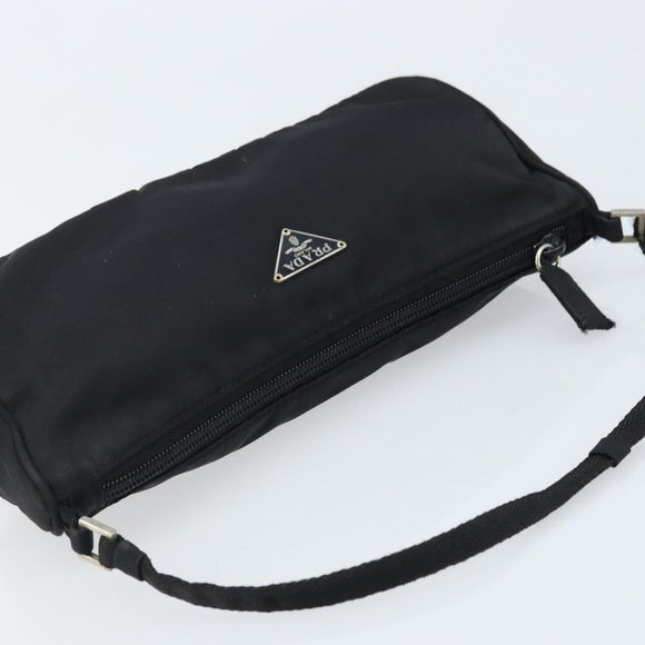PRADA Accessoire-Etui Nylon Schwarz Silber Auth bs33980