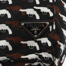 PRADA Hand Bag Nylon Black White Auth bs33981-14