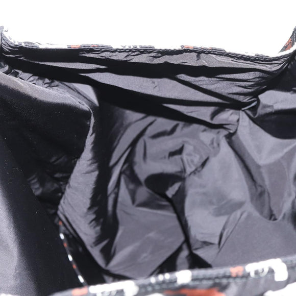 PRADA Hand Bag Nylon Black White Auth bs33981