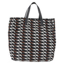PRADA Hand Bag Nylon Black White Auth bs33981-2