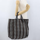 PRADA Hand Bag Nylon Black White Auth bs33981-23