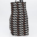 PRADA Hand Bag Nylon Black White Auth bs33981-4