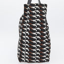 PRADA Hand Bag Nylon Black White Auth bs33981-5