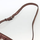 PRADA Hand Bag Leather 2way Bronze Silver Auth bs33982-14