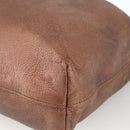 PRADA Hand Bag Leather 2way Bronze Silver Auth bs33982-15