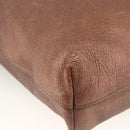 PRADA Hand Bag Leather 2way Bronze Silver Auth bs33982-16