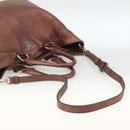 PRADA Hand Bag Leather 2way Bronze Silver Auth bs33982-9