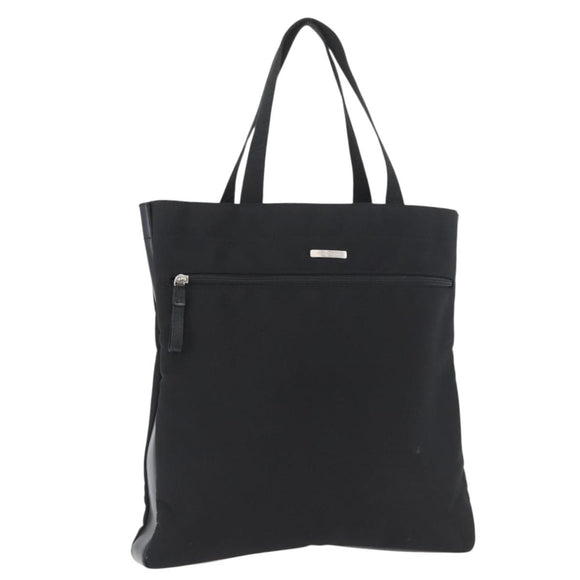 Salvatore Ferragamo Hand Bag Canvas Black Silver Auth bs33983
