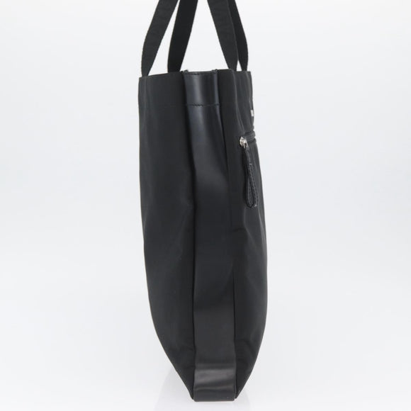 Salvatore Ferragamo Hand Bag Canvas Black Silver Auth bs33983