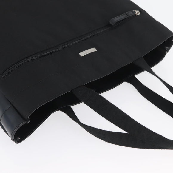 Salvatore Ferragamo Hand Bag Canvas Black Silver Auth bs33983