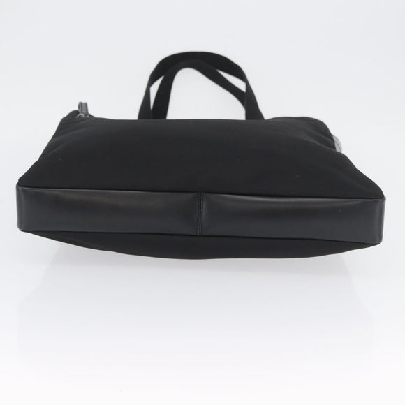 Salvatore Ferragamo Hand Bag Canvas Black Silver Auth bs33983