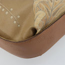Salvatore Ferragamo Shoulder Bag PVC Canvas Beige Gold Auth bs33984-14