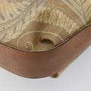 Salvatore Ferragamo Shoulder Bag PVC Canvas Beige Gold Auth bs33984-16