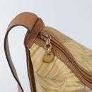 Salvatore Ferragamo Shoulder Bag PVC Canvas Beige Gold Auth bs33984-10