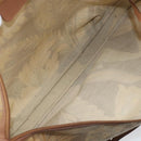 Salvatore Ferragamo Shoulder Bag PVC Canvas Beige Gold Auth bs33984-11