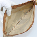 Salvatore Ferragamo Shoulder Bag PVC Canvas Beige Gold Auth bs33984-21