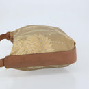 Salvatore Ferragamo Shoulder Bag PVC Canvas Beige Gold Auth bs33984-4