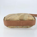 Salvatore Ferragamo Shoulder Bag PVC Canvas Beige Gold Auth bs33984-5