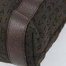 BVLGARI Shoulder Bag Canvas Brown Silver Auth bs33988-10