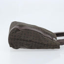 BVLGARI Shoulder Bag Canvas Brown Silver Auth bs33988-4