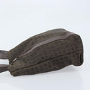 BVLGARI Shoulder Bag Canvas Brown Silver Auth bs33988-5