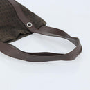BVLGARI Shoulder Bag Canvas Brown Silver Auth bs33988-7