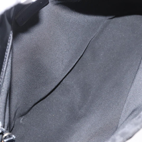 Christian Dior Hand Bag Nylon Black Silver Auth bs33989