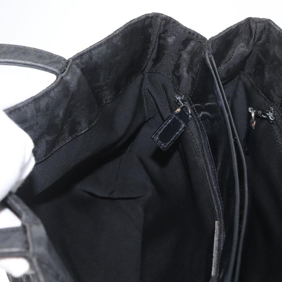 Christian Dior Hand Bag Nylon Black Silver Auth bs33989