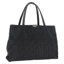Christian Dior Hand Bag Nylon Black Silver Auth bs33989-1