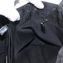 Christian Dior Hand Bag Nylon Black Silver Auth bs33989-21