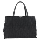 Christian Dior Hand Bag Nylon Black Silver Auth bs33989-13