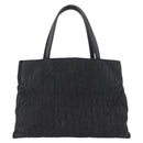 Christian Dior Hand Bag Nylon Black Silver Auth bs33989-3