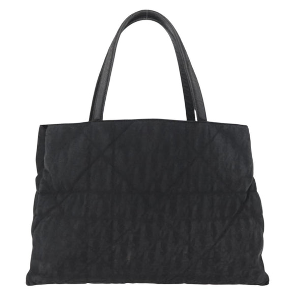 Christian Dior Hand Bag Nylon Black Silver Auth bs33989