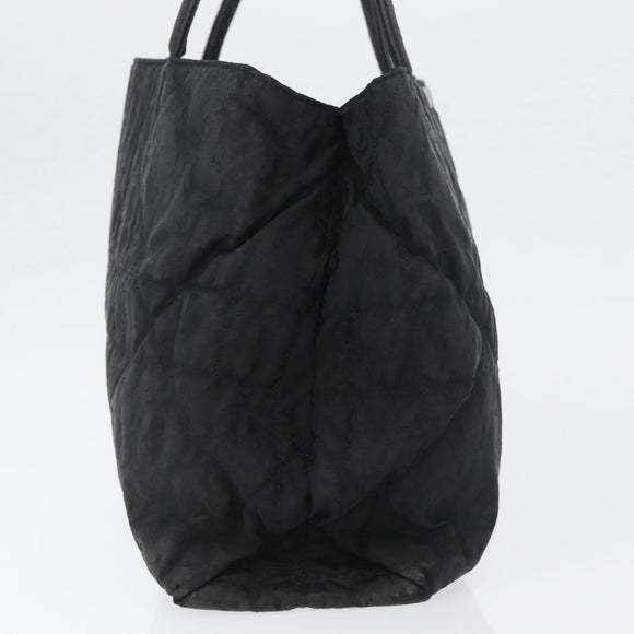Christian Dior Hand Bag Nylon Black Silver Auth bs33989